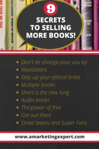 Secrets to Selling More Books Tips List AME Blog Post