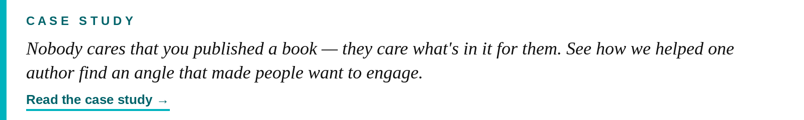 publicity case study call out